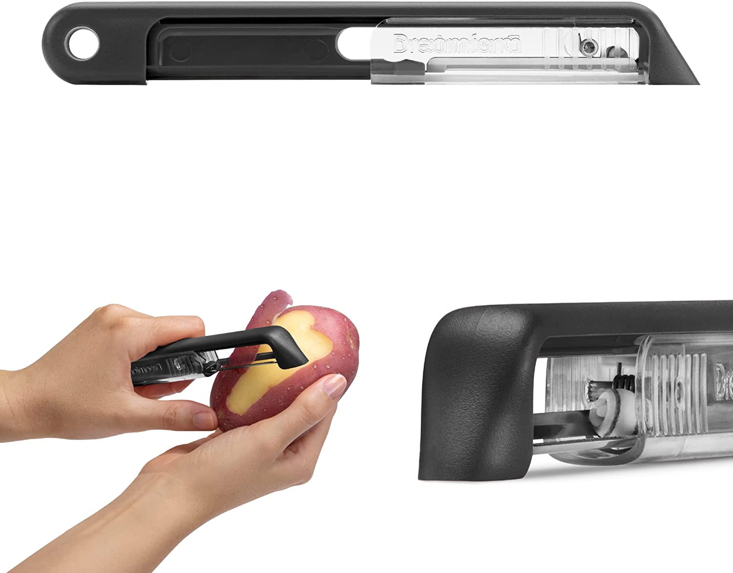 Sharple Self-Sharpening Vegetable & Vertical Speed-Peeler - Black