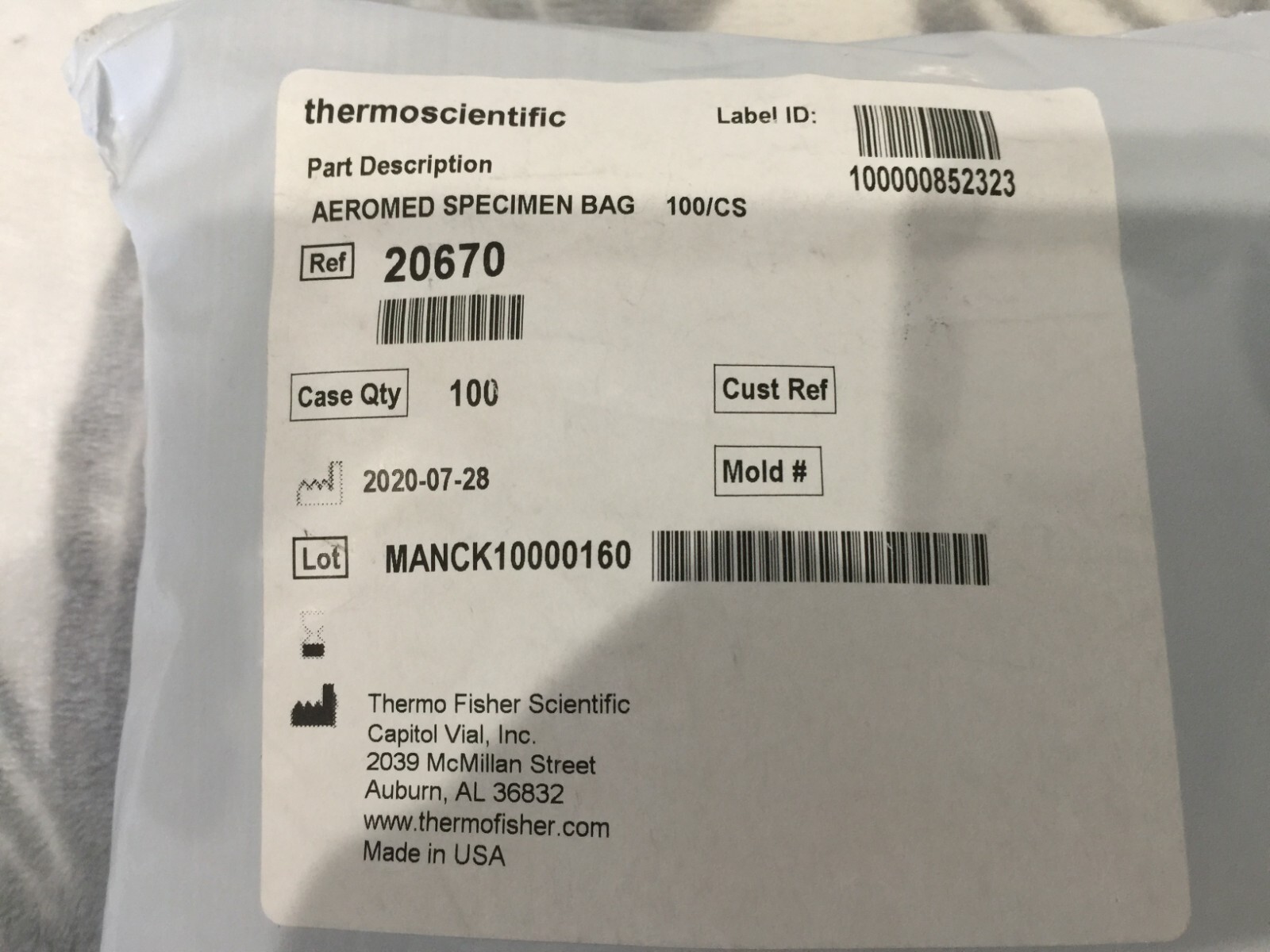Specimen Bio-Hazard Plastic Bag 6 x 9 in, with Zip Lock and Extra Pocket 100 pcs