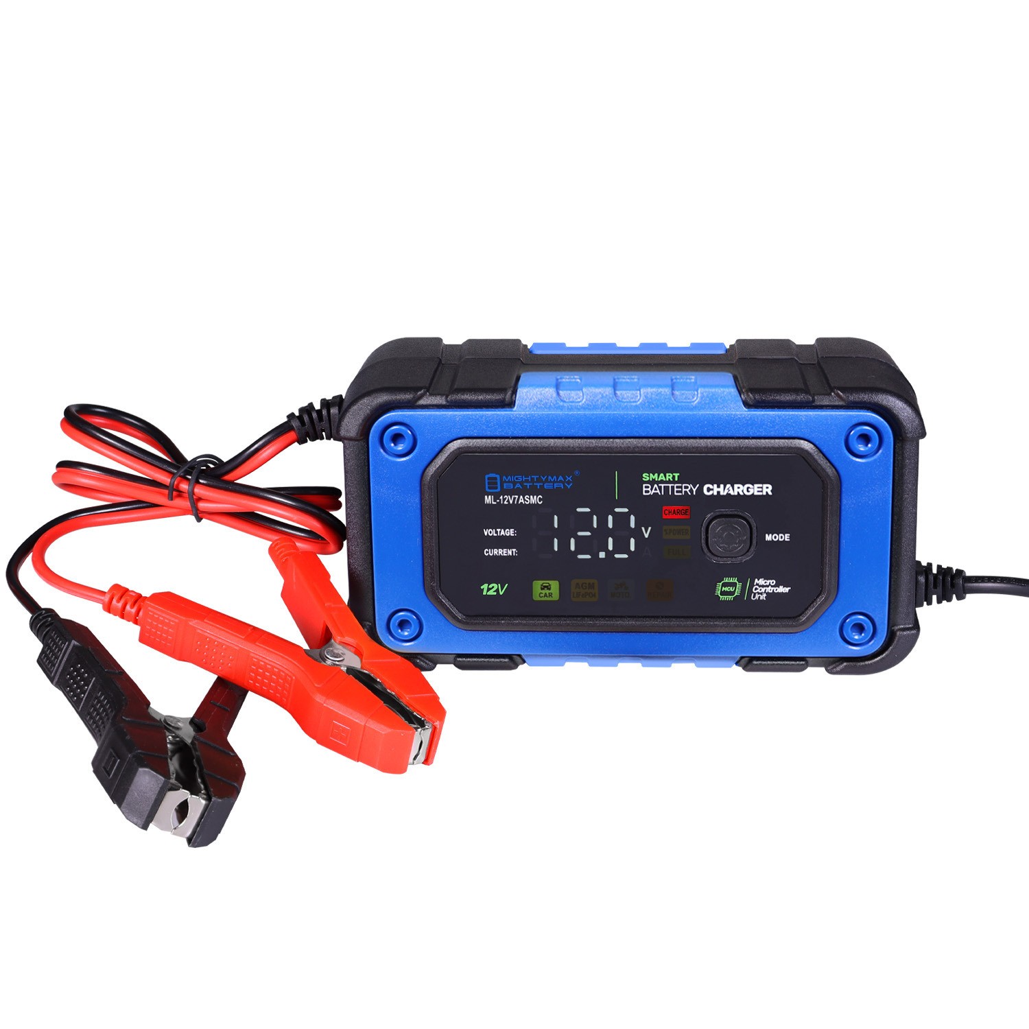 Mighty Max 12V 7A Battery Charger Maintainer for 12AH Belkin Regulator Net 700