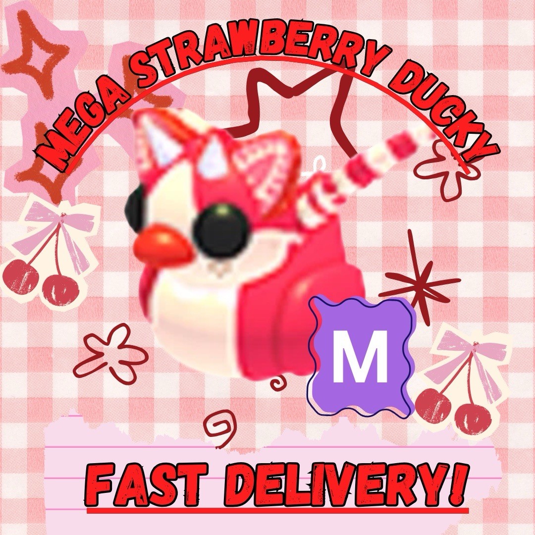 🌸Mega Strawberry Shortcake Ducky!🩷 Adopt From Me Today!