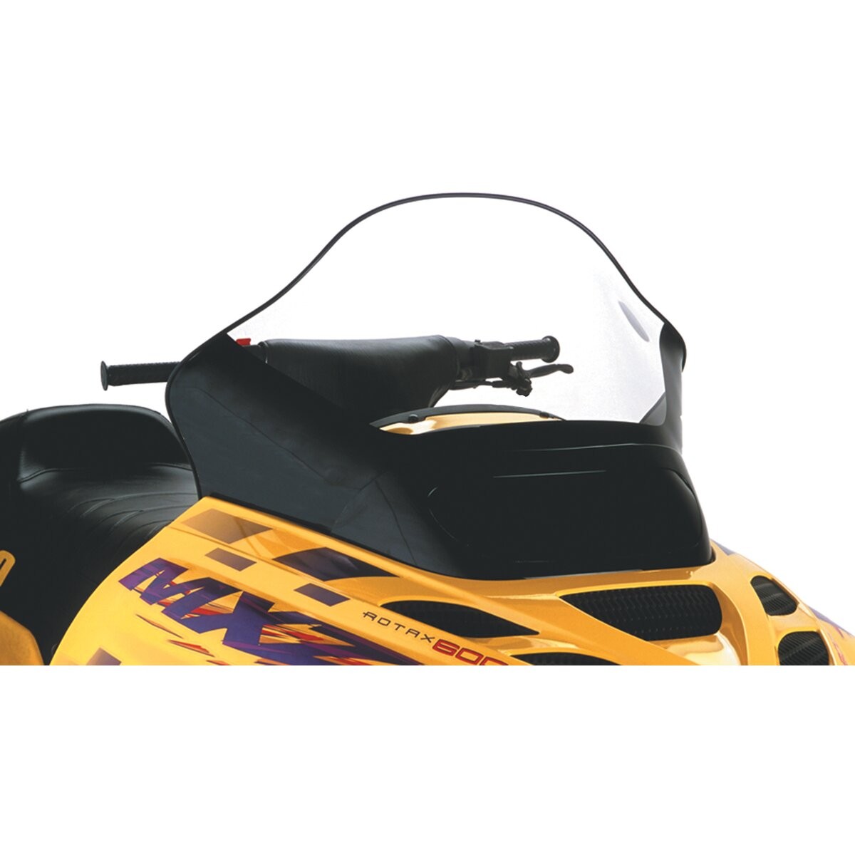PowerMadd Cobra Clear w/Black 15.5 in. Tall Windshield - 13251