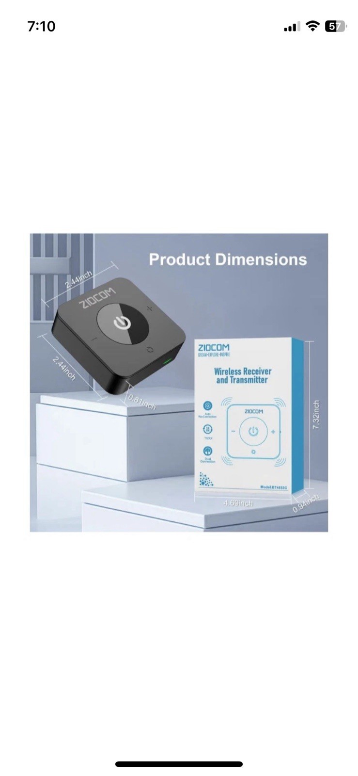 Bluetooth Transmitter for TV, Wireless Bluetooth Adapter for TV/PC/Speaker/STERE