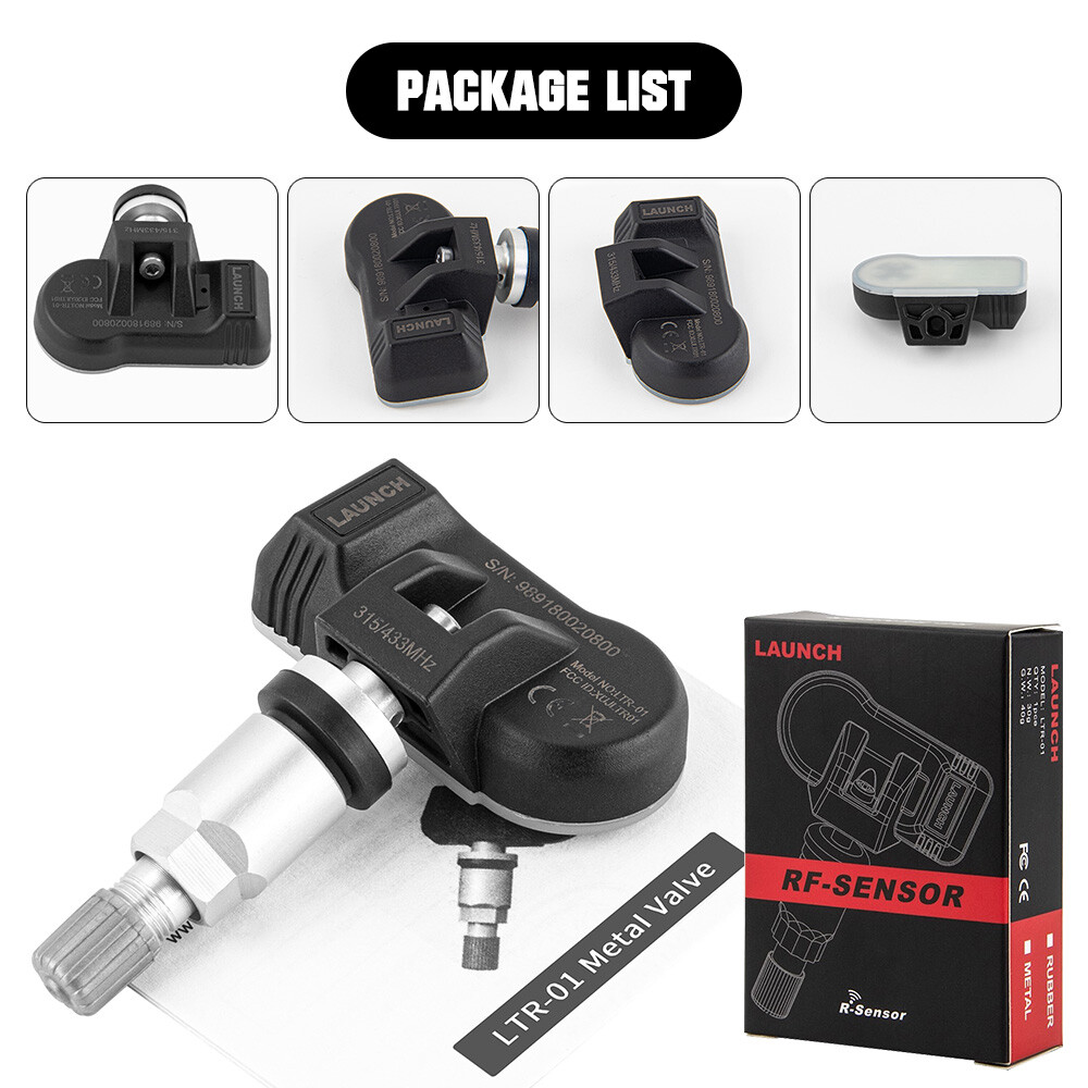 LAUNCH Car Universal 315MHz+433MHz Tire Pressure Sensor LTR-03 TPMS Programmable