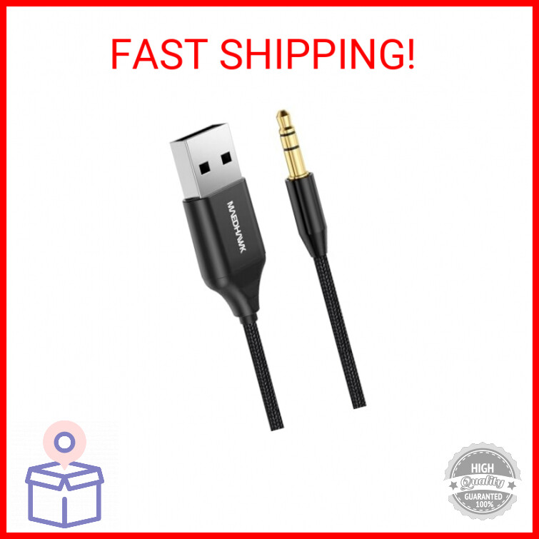 MaedHawk Aux to Bluetooth Receiver for Car, Bluetooth Aux Adapter with USB to 3.