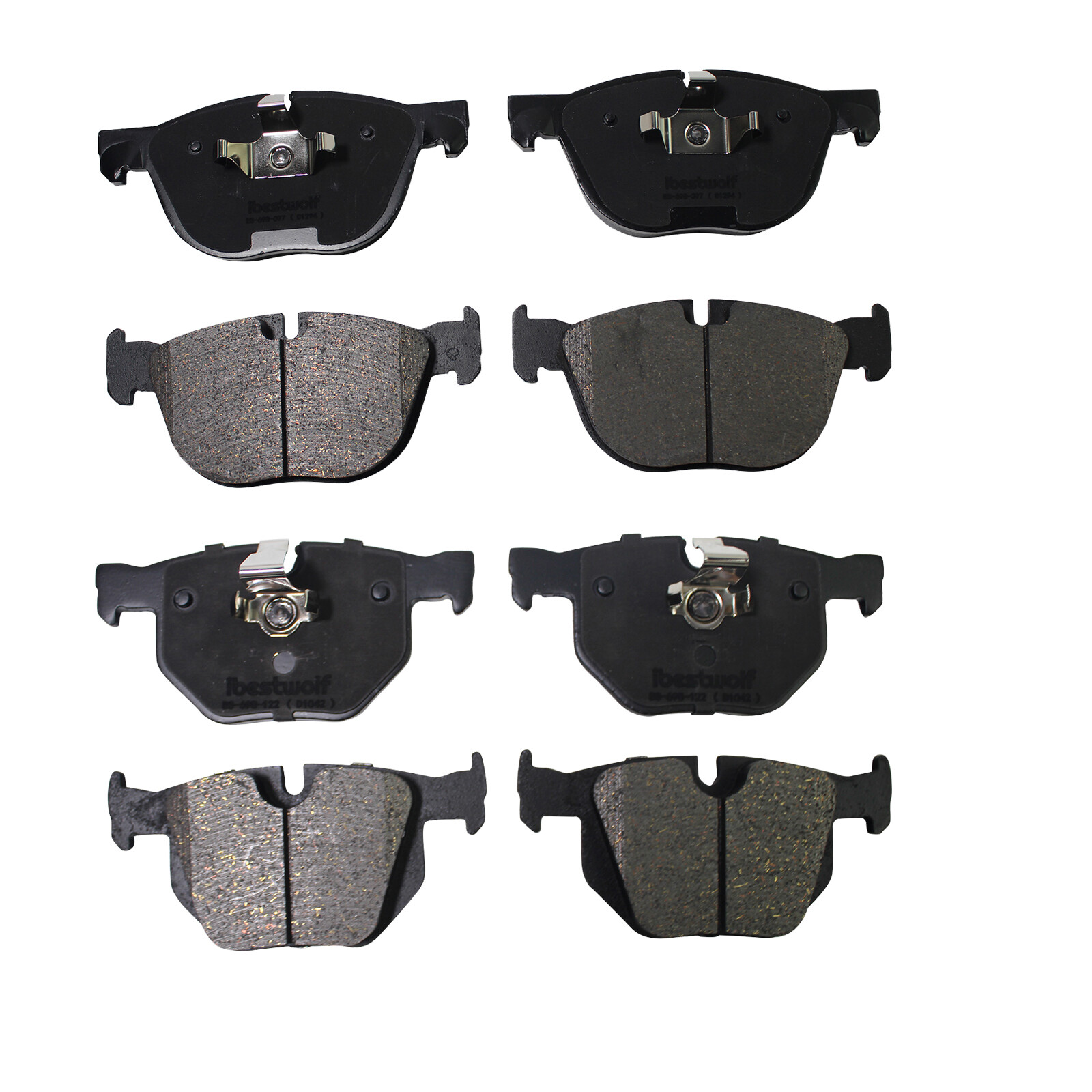 Front and Rear Brake Ceramic Pads For 2007-2018 BMW X5 2010-2019 BMW X6