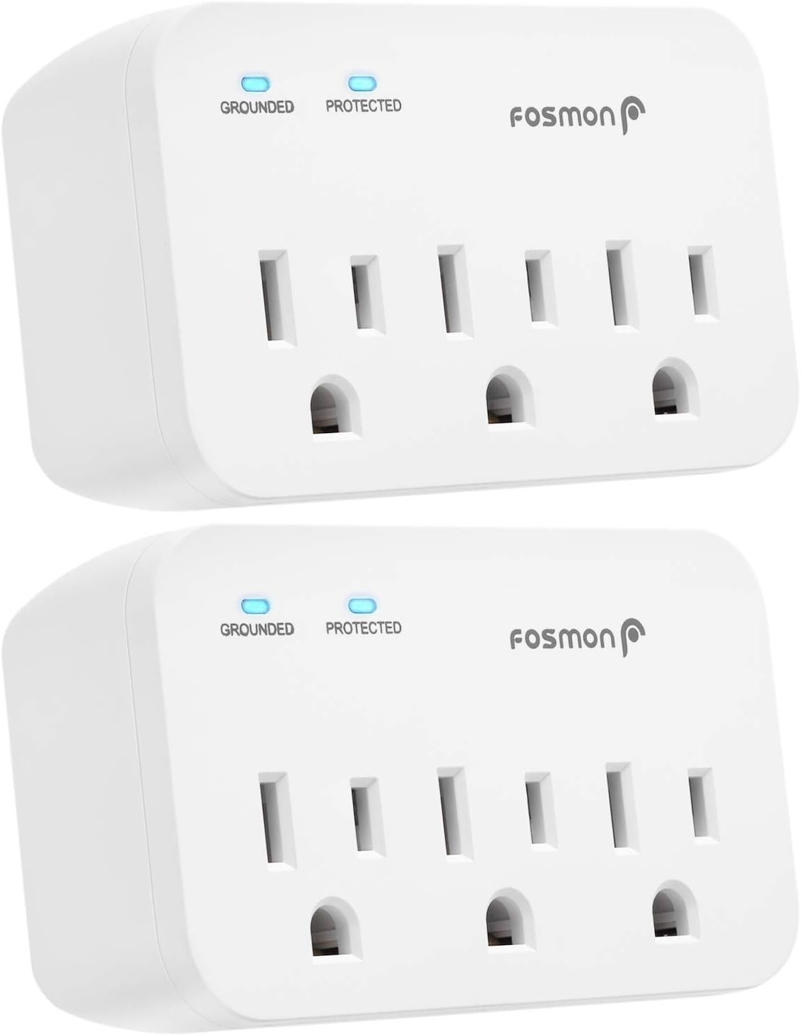 Protector de Voltaje para Refrigerador y Lavadora 1200J 1875W 3 Tomas1/2 Pack