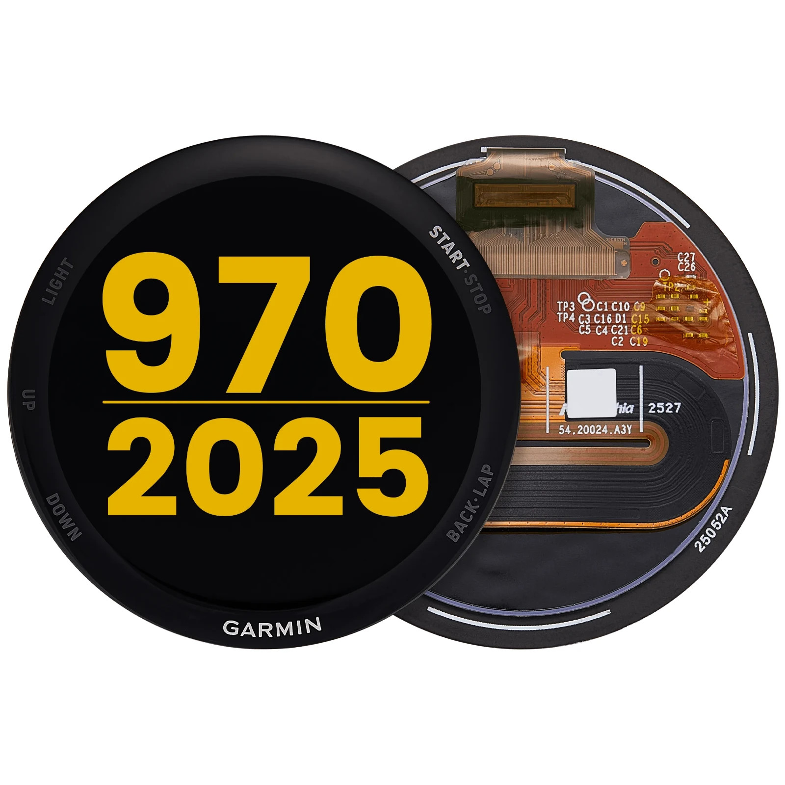 Original OLED Display Replacement WO/Frame for Garmin Forerunner 970/2025/ Black