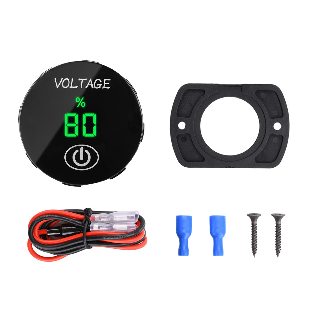 DC5-48V LED Digital Voltmeter Waterproof Voltage Gauge With Touch For Car Boat
