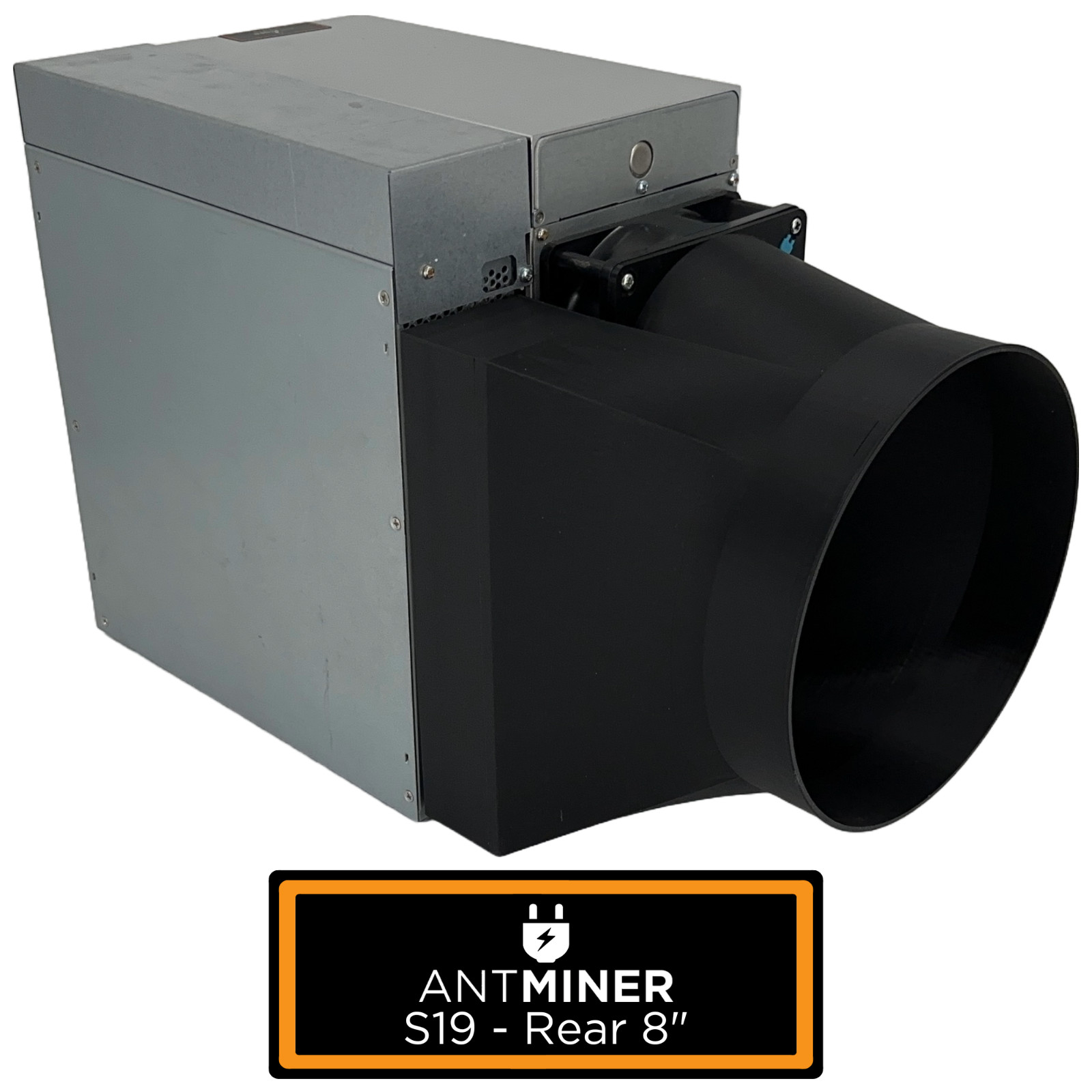 Antminer Rear + PSU 8 Inch Fan Shroud Silencer Cooling KS5 KS3 K7 KA3 S21 S19 D9