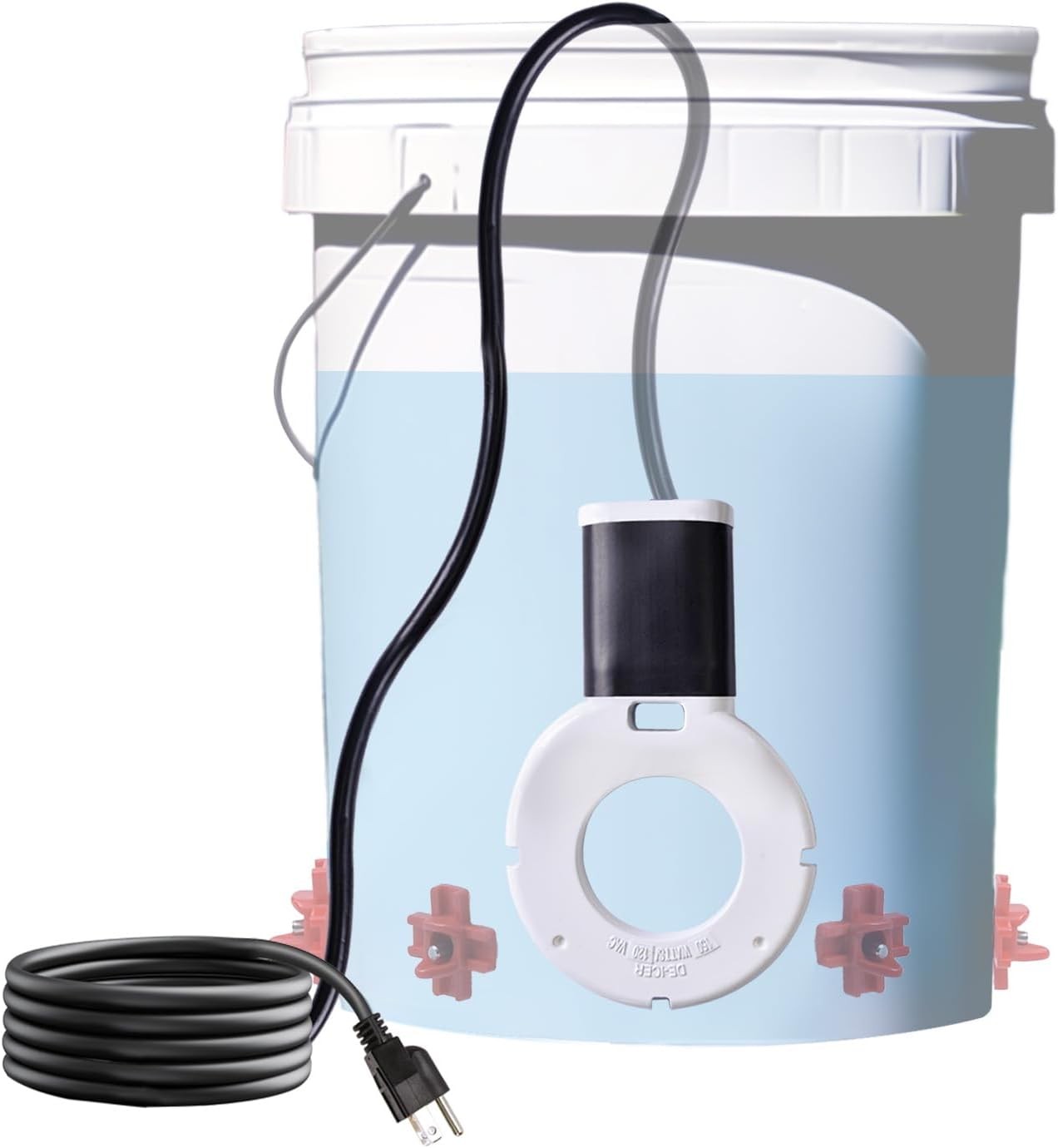 150W Chicken Water Heater Submersible Bucket Heater Deicer 5 Gallon Heated