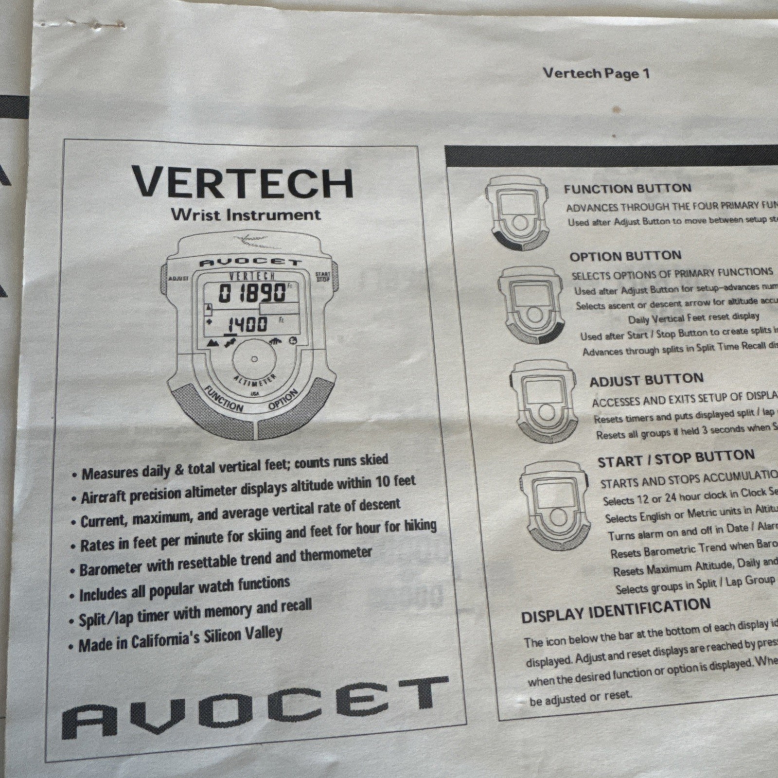 2 Vertech Avocet Wrist Devices