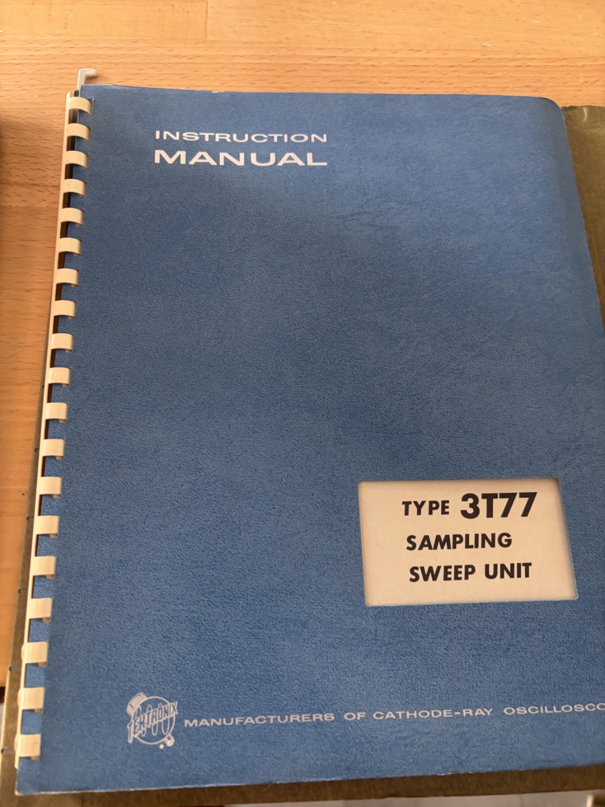 type 3T77 sampling sweep unit Instrucation manual