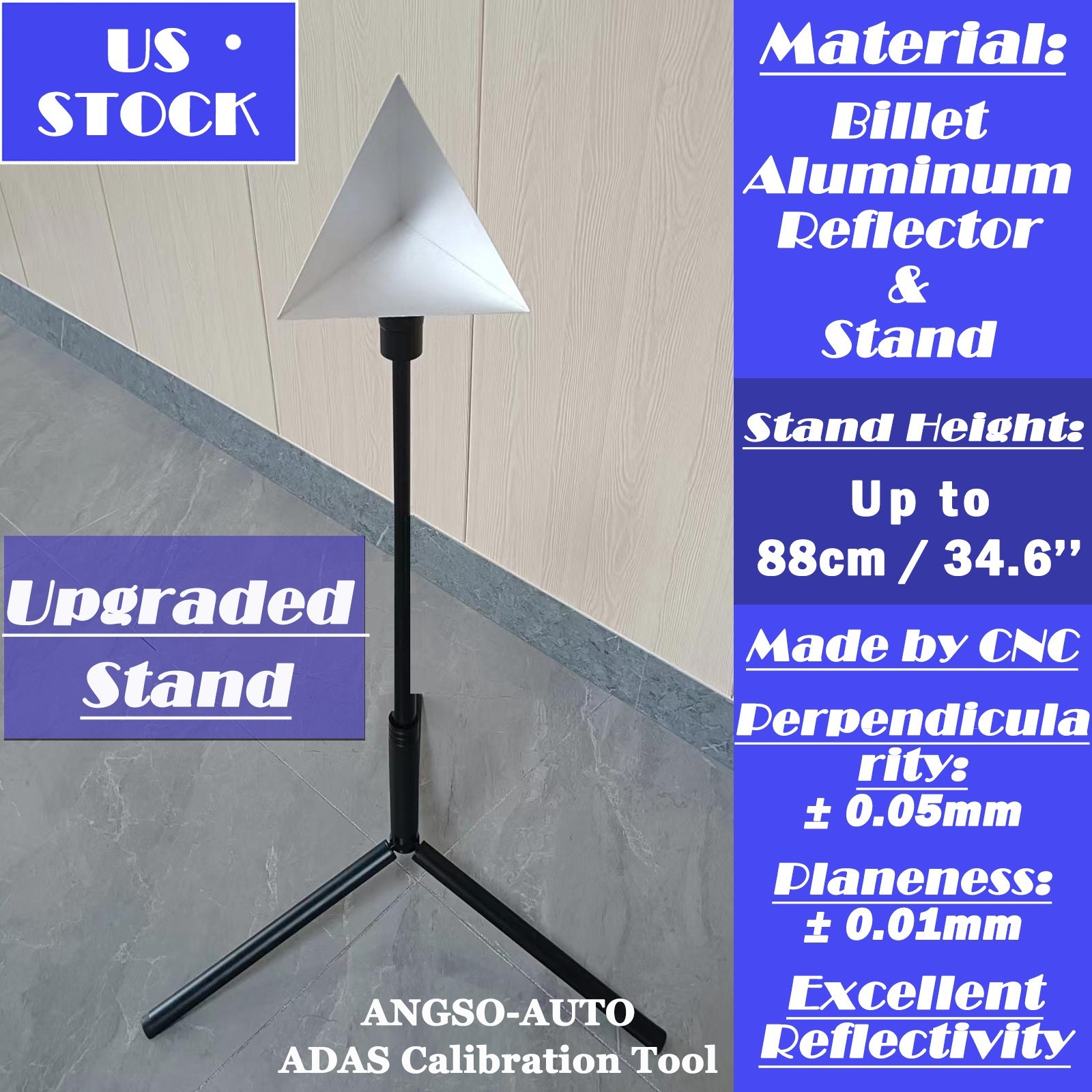 US STOCK Radar Aiming Reflector Target ADAS Calibration Tool For Honda Toyota GM