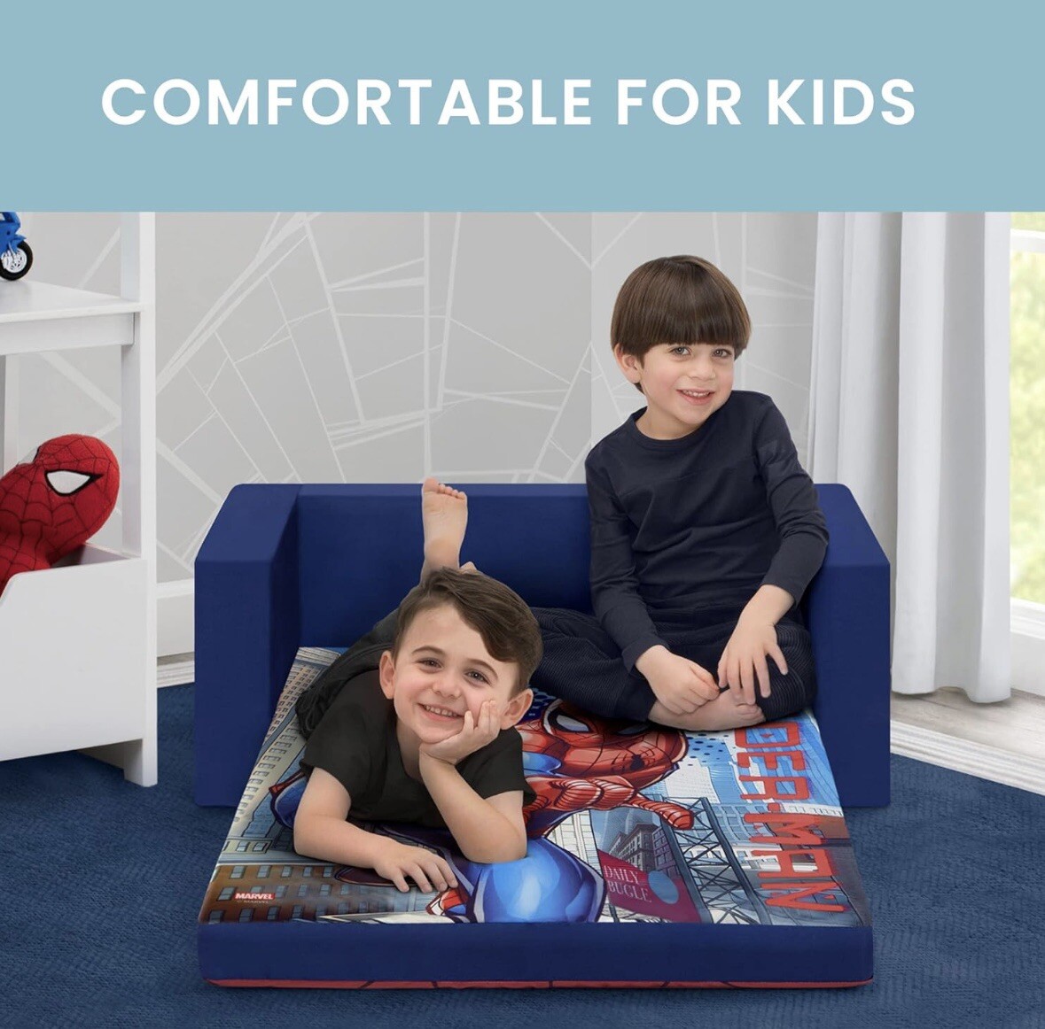 Delta Children Cozee Flip-Out Sofa, Spider-Man