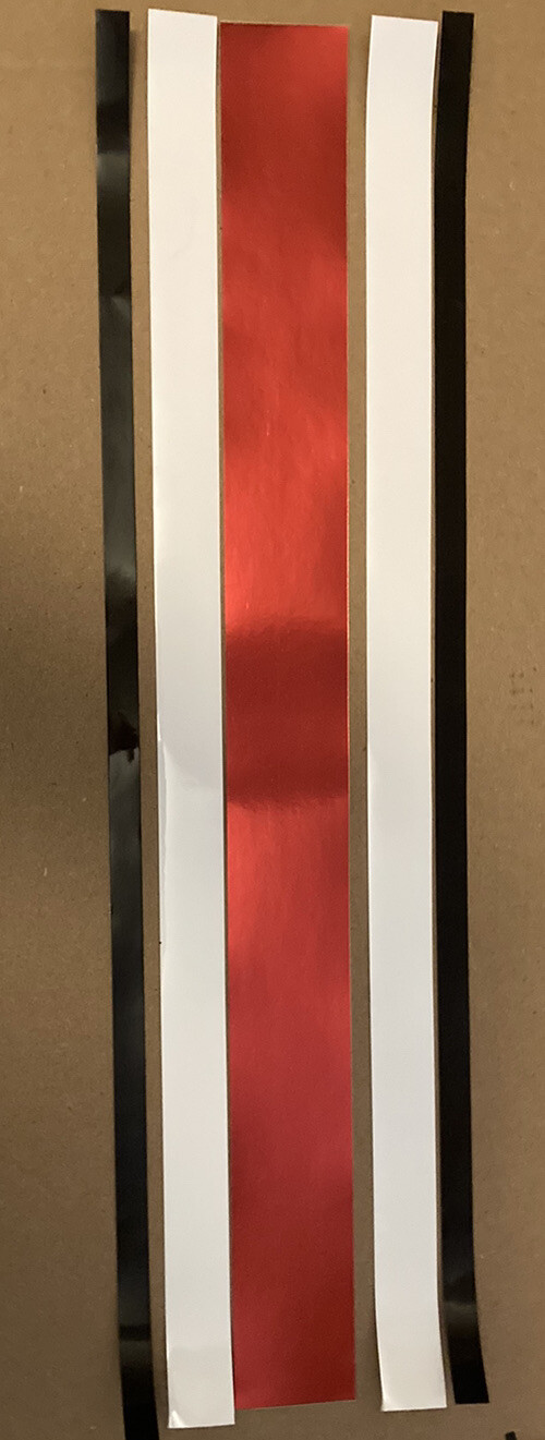 Ohio State Buckeyes Chrome Wide Stripe Rivalry Full Size Football Helmet Decals