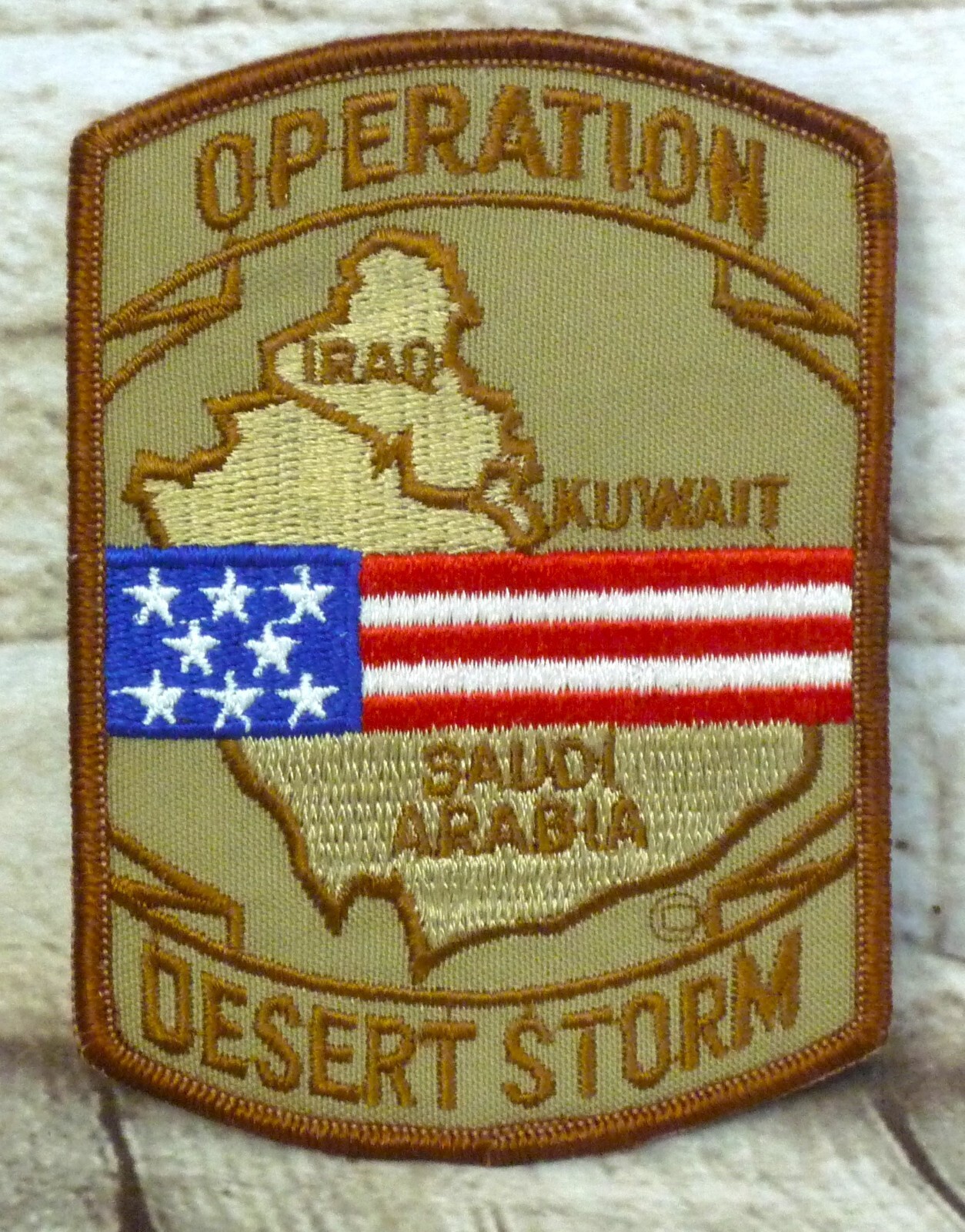 Vintage Operation Desert Storm Middle Eastern War Patch US Military NOS