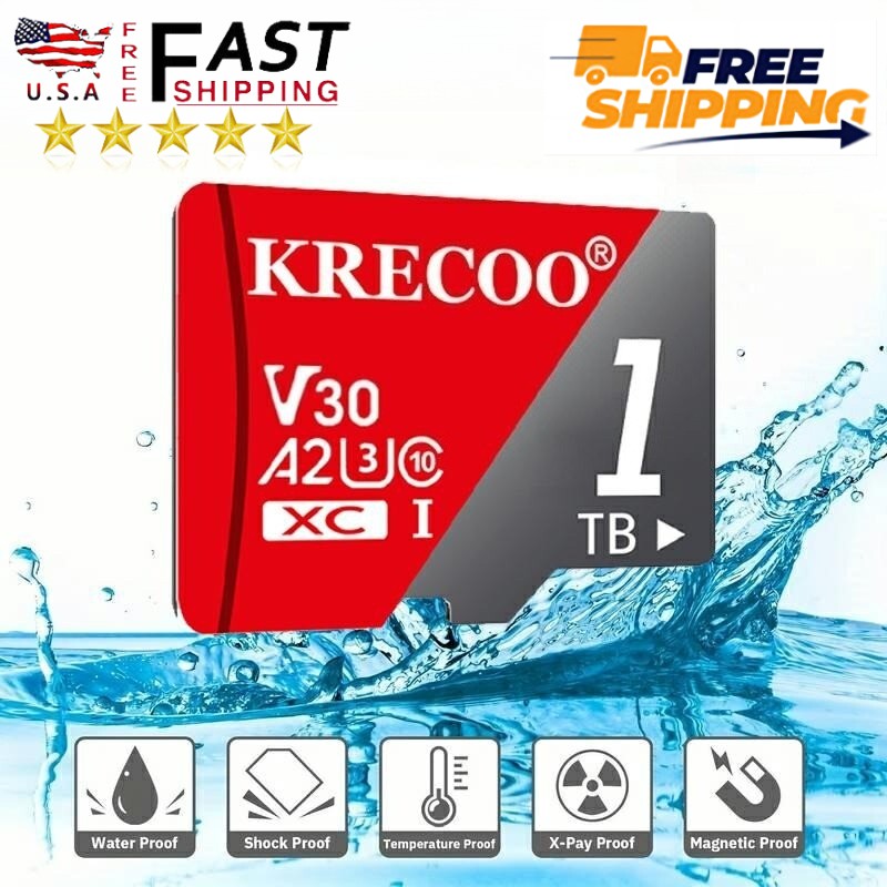 1024GB Memory Cards 1TB Class 10 256GB Micro SD Memory Card TF Adapter Lot
