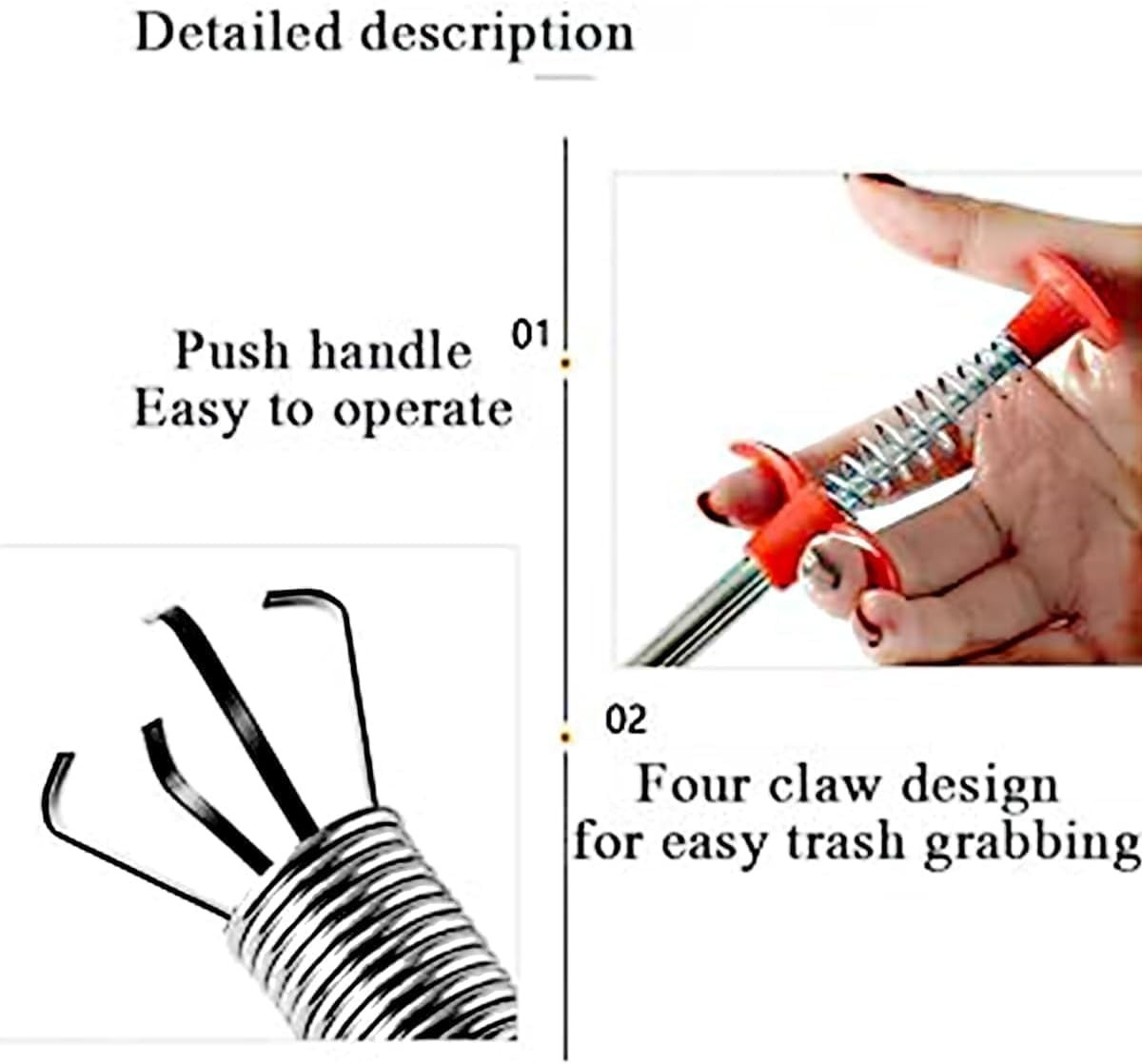 Durable 24-Inch Claw Grabber Tool with Bendable Hose for Effortless Retrieval