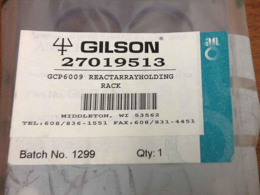 Gilson - P/N: 27019513 - Reactarrayholding Rack - Lot of (2) - NEW