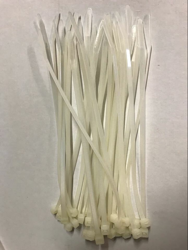 Ifenceview One Pack( 100 pcs) Durable Self locking White Zip Tie Cable Tie