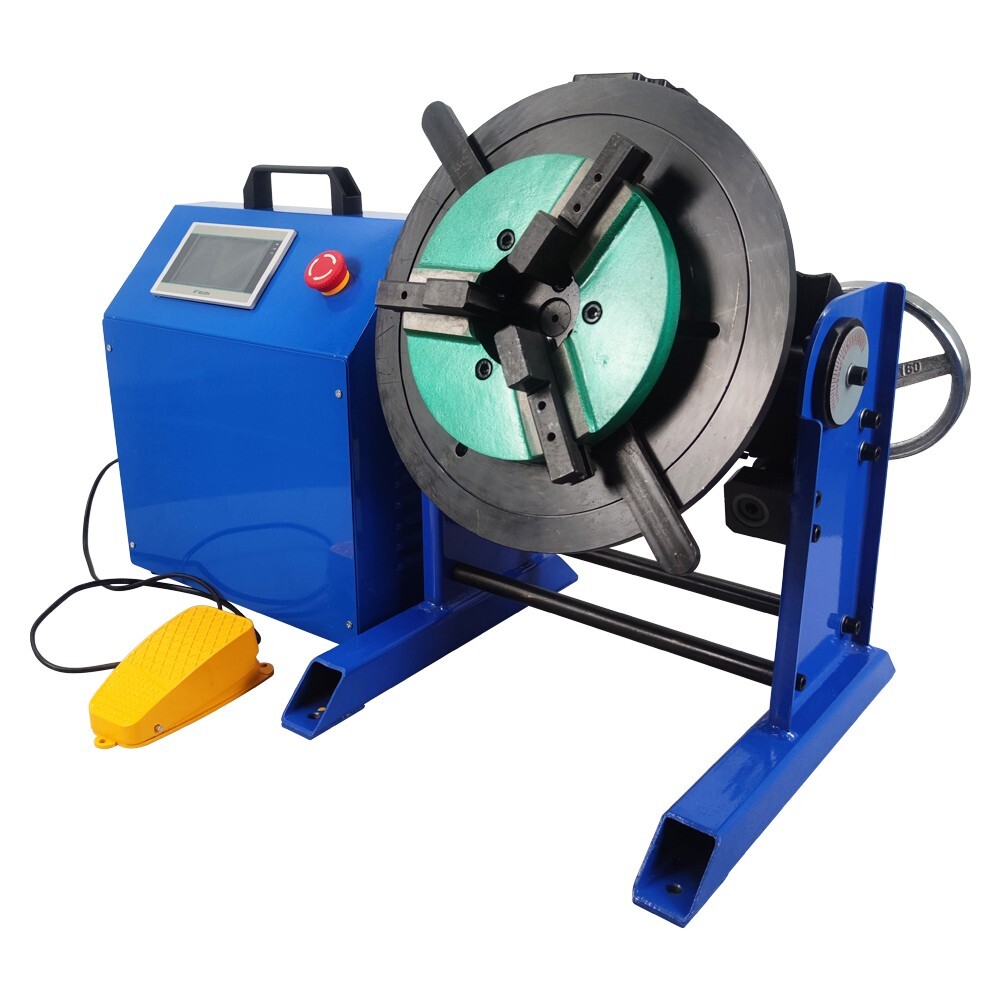 110V 50KG Welding Positioner Turntable Welding Bench (200mm Chuck) PLC Control