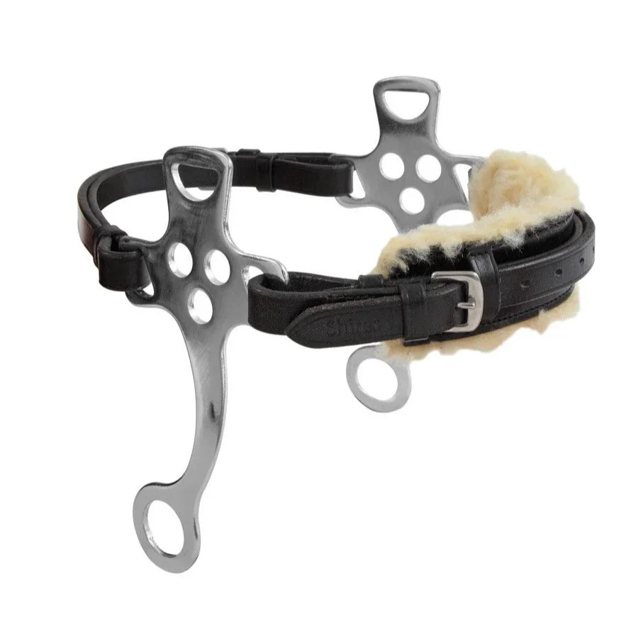 Shires Velociti GARA English Hackamore - Padded Leather Noseband & Stainless