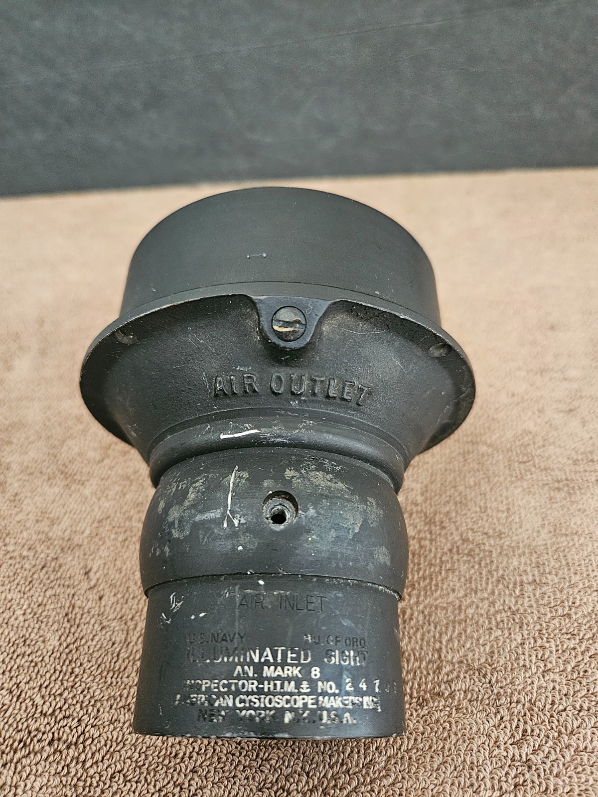 WW2 U.S. NAVY ILLUMINATED PLANE SIGHT AN MARK 8 AMERICAN CYSTOSCOPE Incomplete