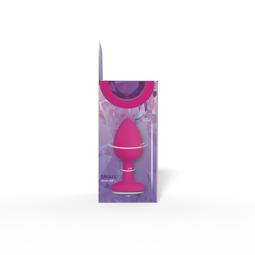 Gemma Purple Gem Pink Silicone Plug - Small