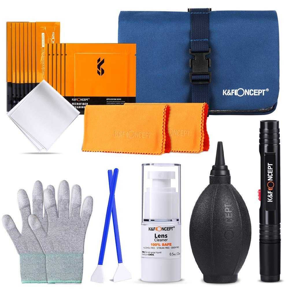 K&F CONCEPT Professional Lens Cleaning Kit for DSLR & Mirrorless Cameras with