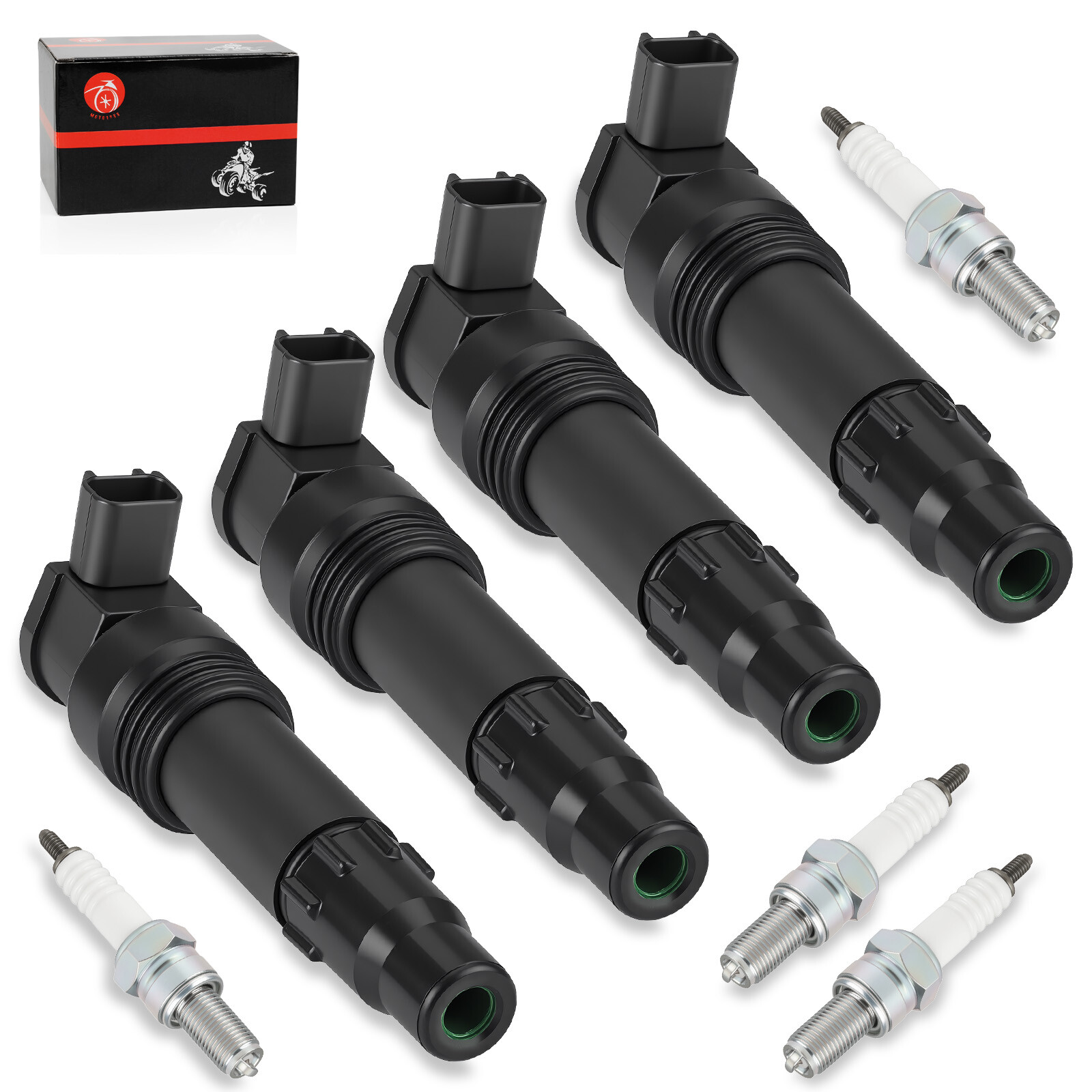 33410-24F10 For Suzuki Hayabusa B-King 1300 Ignition Coils + Iridium Spark Plugs