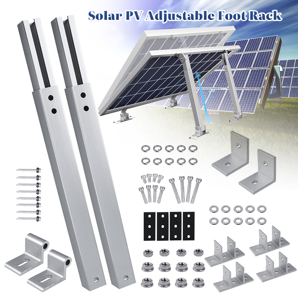 Solar Panel RV Tilt Mount Brackets Rooftop Flat Surface Adjustable Frame Home US