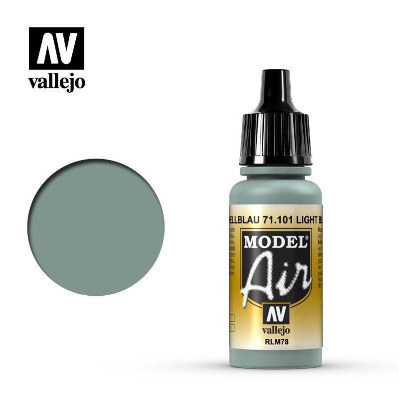 Vallejo 71101 Model Air Light Blue RLM78 Acrylic Paint 17ml - US