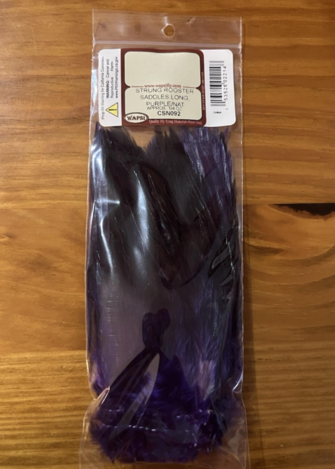 Wapsi Strung Rooster Saddles Long Purple/Nat