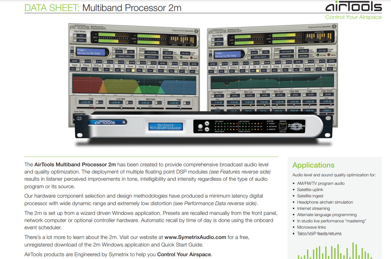 Symetrix 2M Multiband Processor - Excellent Condition With PC Control Software