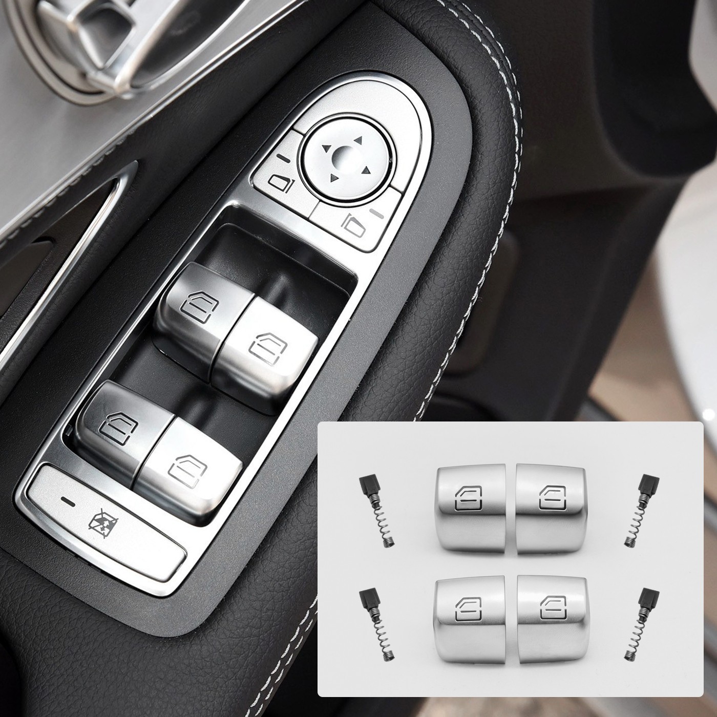Driver Side Window Switch Cover Fits Mercedes W205 C-Class W253 GLC 2015-2021
