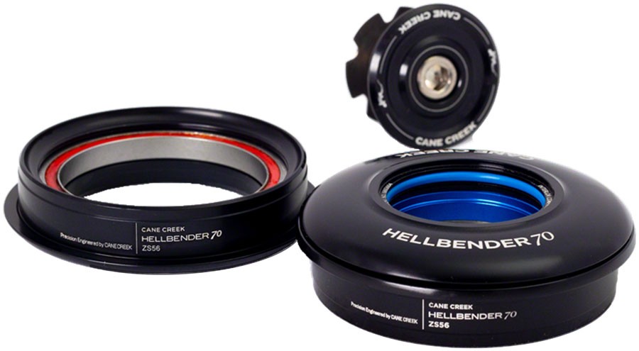 Cane Creek Hellbender 70 Headset - ZS56/28.6/H8 Upper | ZS56/40 Lower, Tapered,