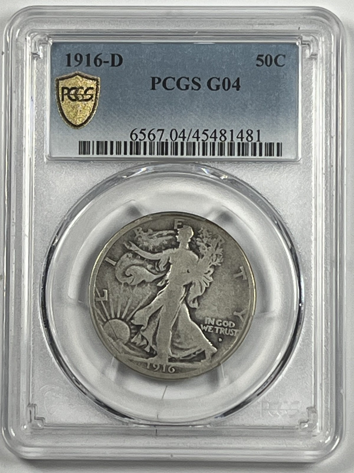 1916-D Walking Half Dollar : PCGS G04
