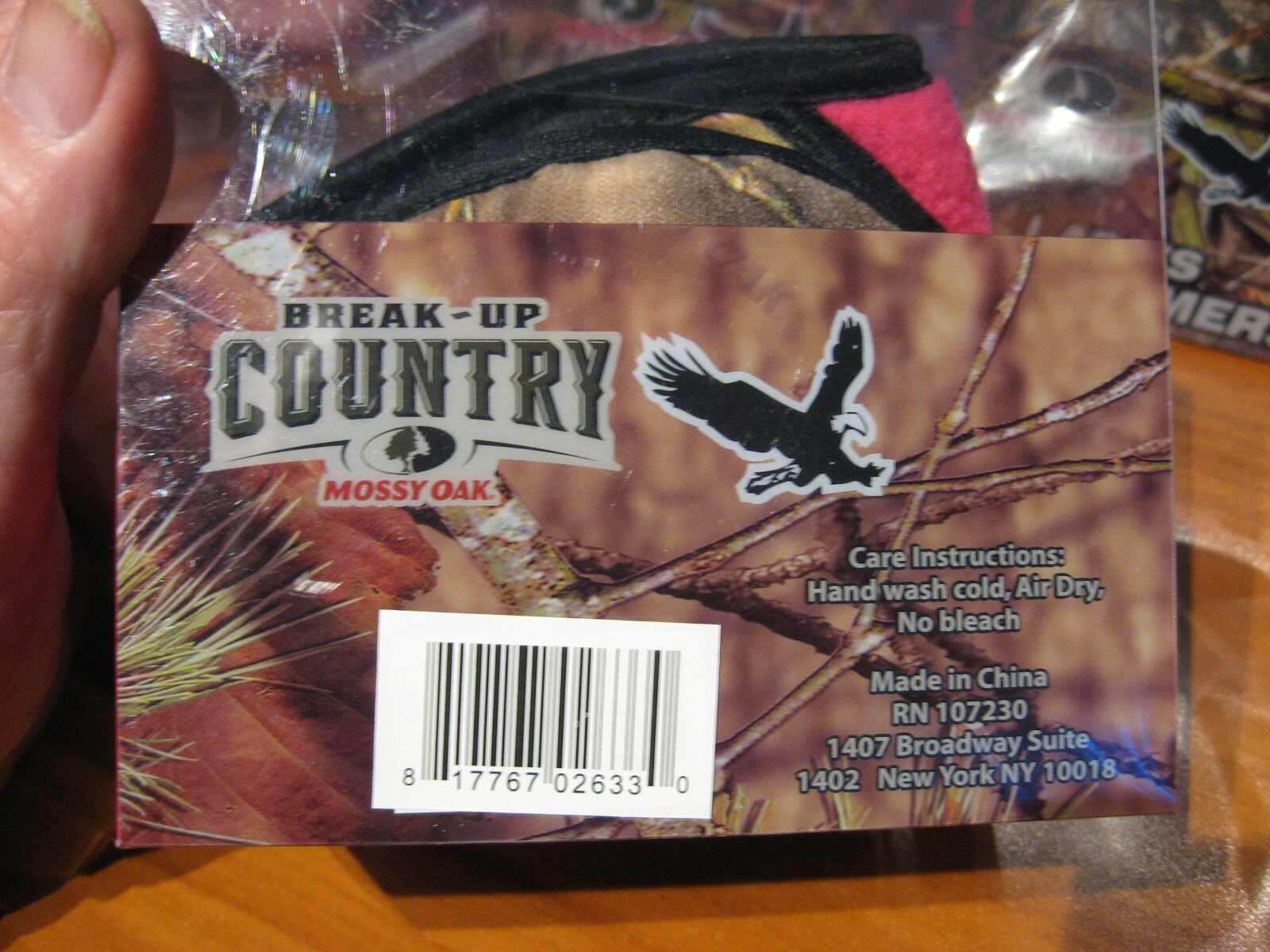 Ladies Mossy Oak Ear Warmer Muffs Break-Up Camo & Pink OSFM Women's Hunting Hat