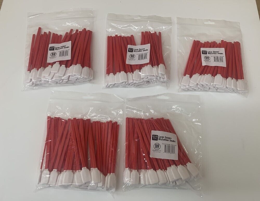 (5 Bags x 50pk) Griot's Garage Large Square Microfiber Detailing Swabs 250 Total