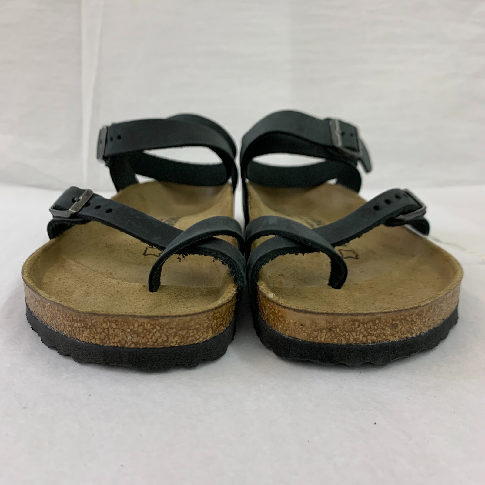 Birkenstock New without Box Yara Black Oiled Leather Regular Width - Select Size