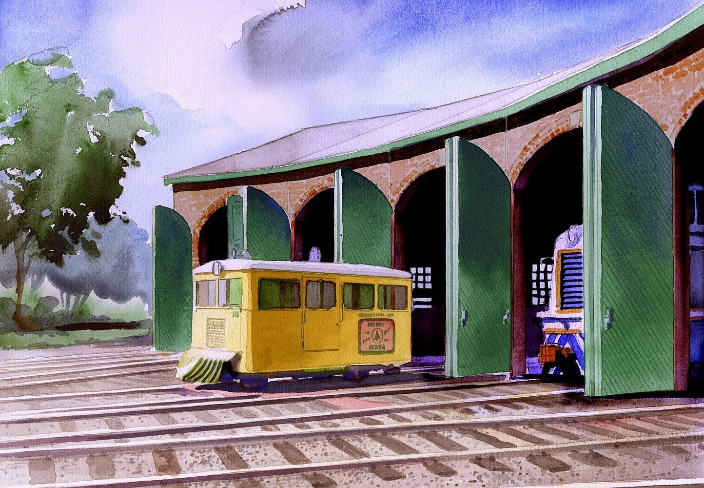 Connecticut Eastern Railroad Museum Roundhouse & Motor Car Willimantic Notecards