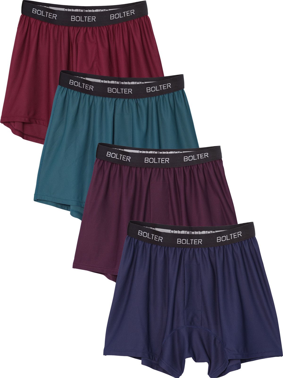 Bolter Men's 4 Pack Performance Boxers Shorts