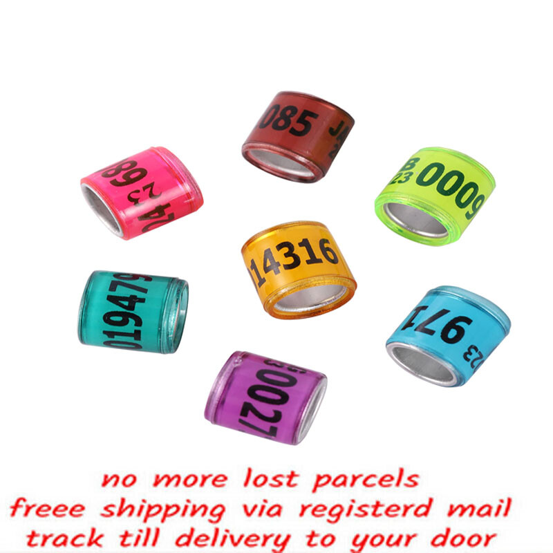 2026 Bird Foot Rings 100pcs*8mm Racing Pigeon Rings Leg Bands ARPU Multicolors