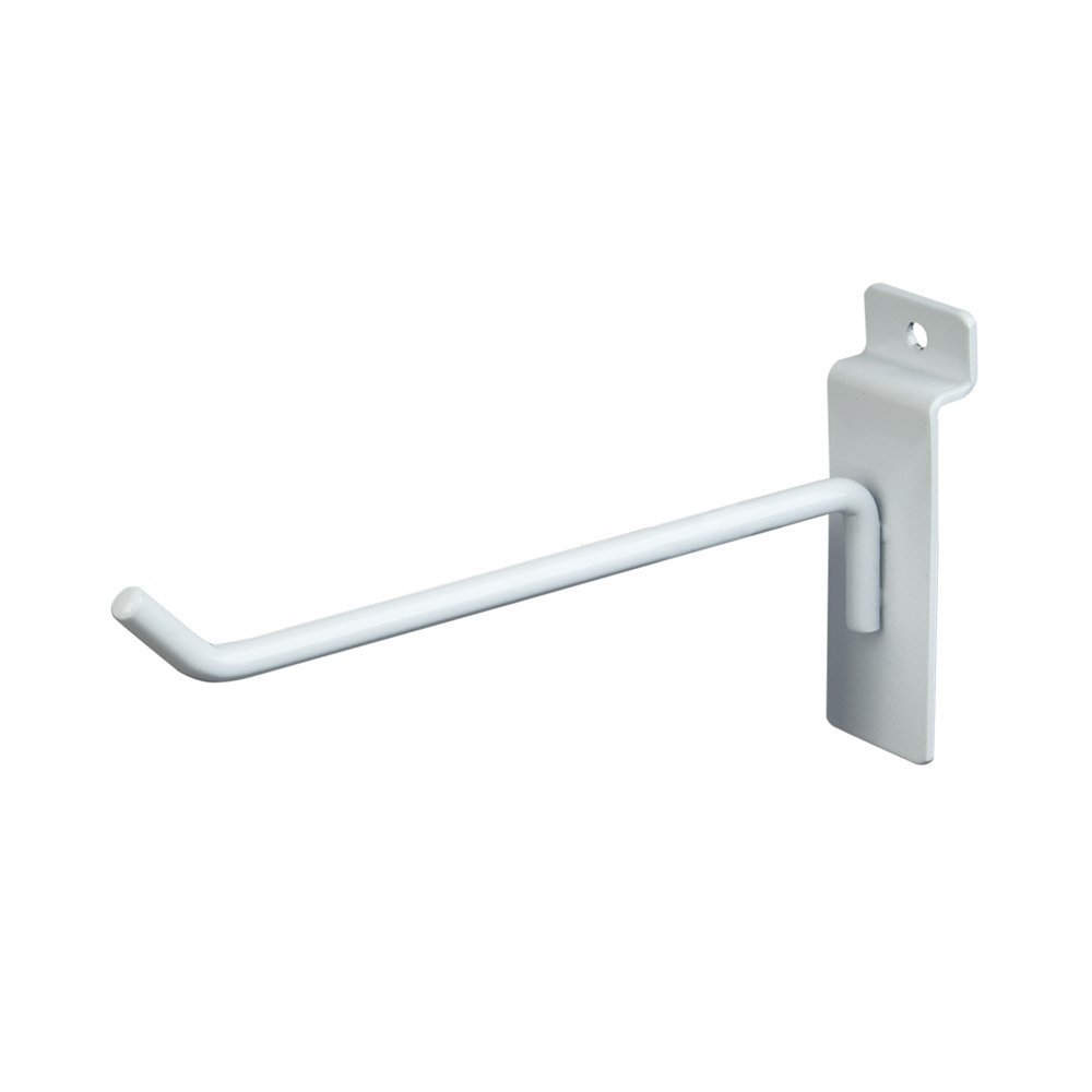 NEW SLATWALL 8" WHITE  PEG HOOKS LOT OF 15PCS
