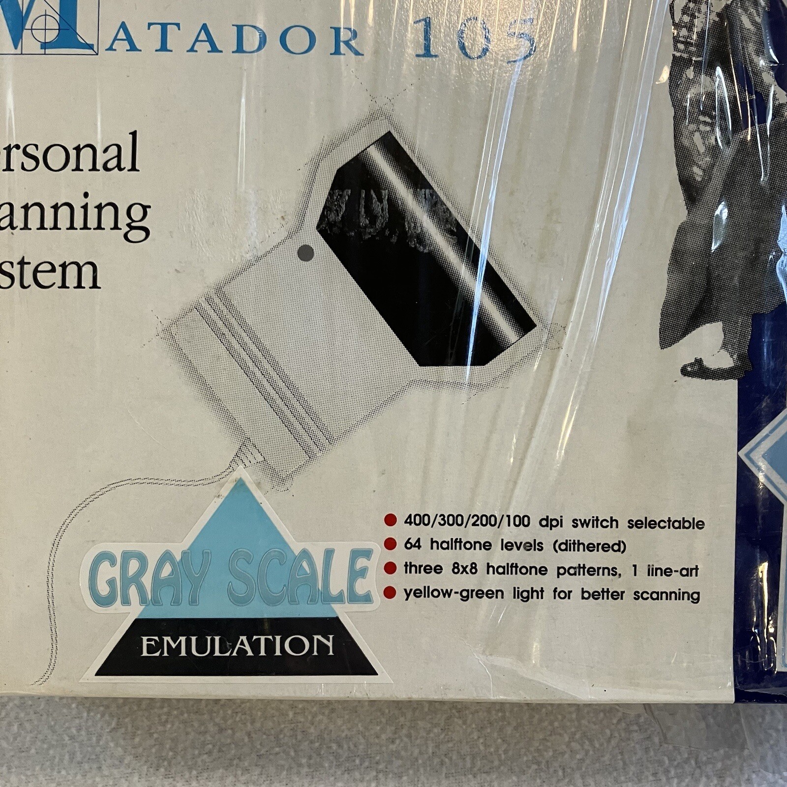 Matador 105 Handheld Scanner PS/2 Personal Scanning System Gray Scale Emulation