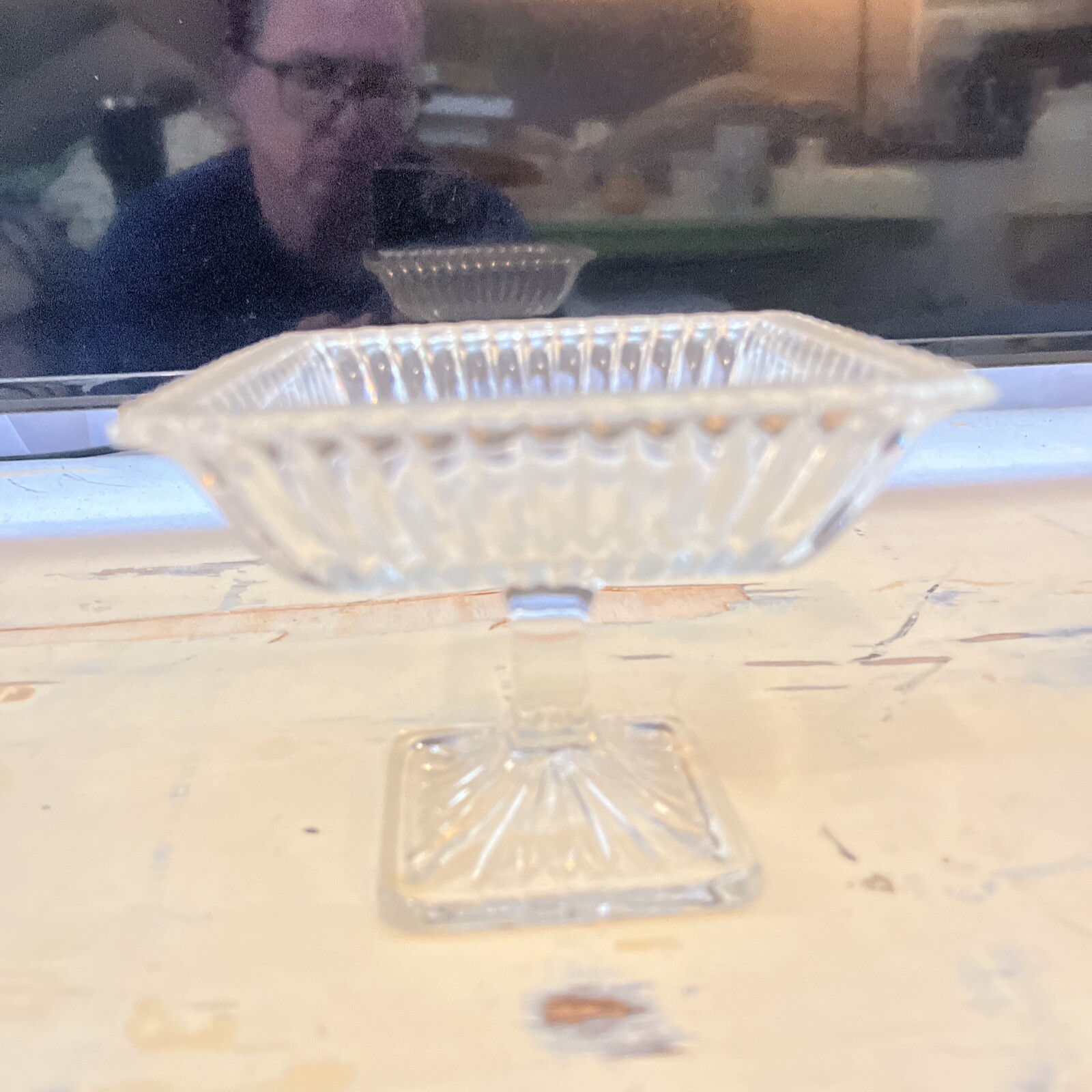Crystal Pedastool Dish Small 3.5 in