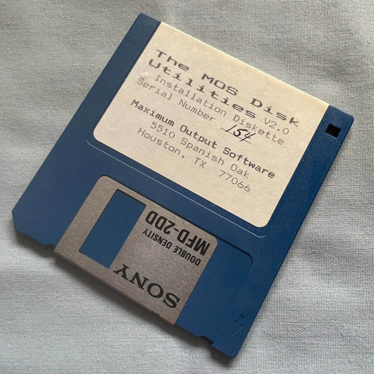 MOS DISK UTILITIES v.2.0 Atari ST Computer Maximum Output Software 3.5" UNTESTED