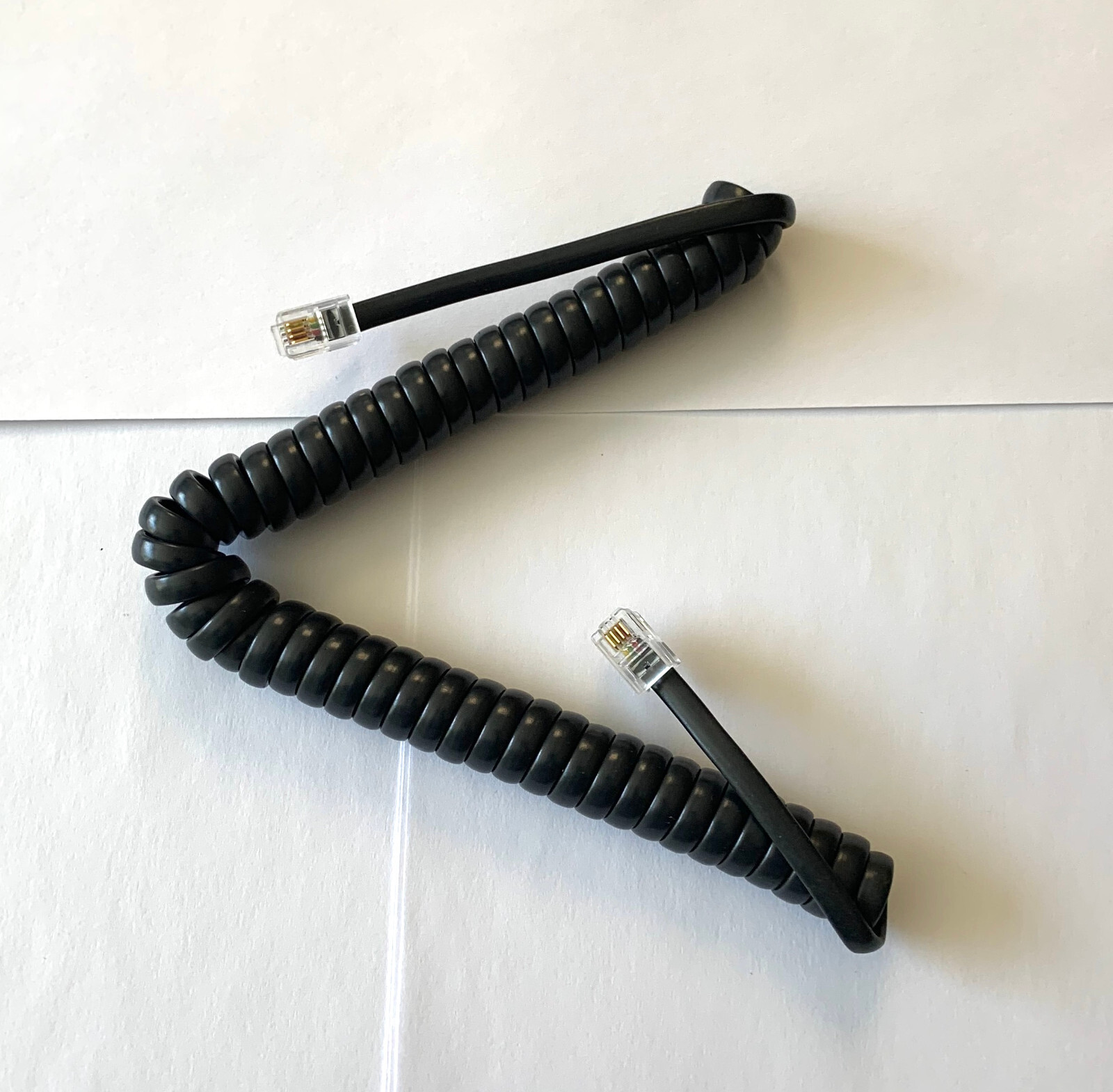 7' Foot Charcoal Grey Color Phone Coil Cord, Avaya, Toshiba, Others