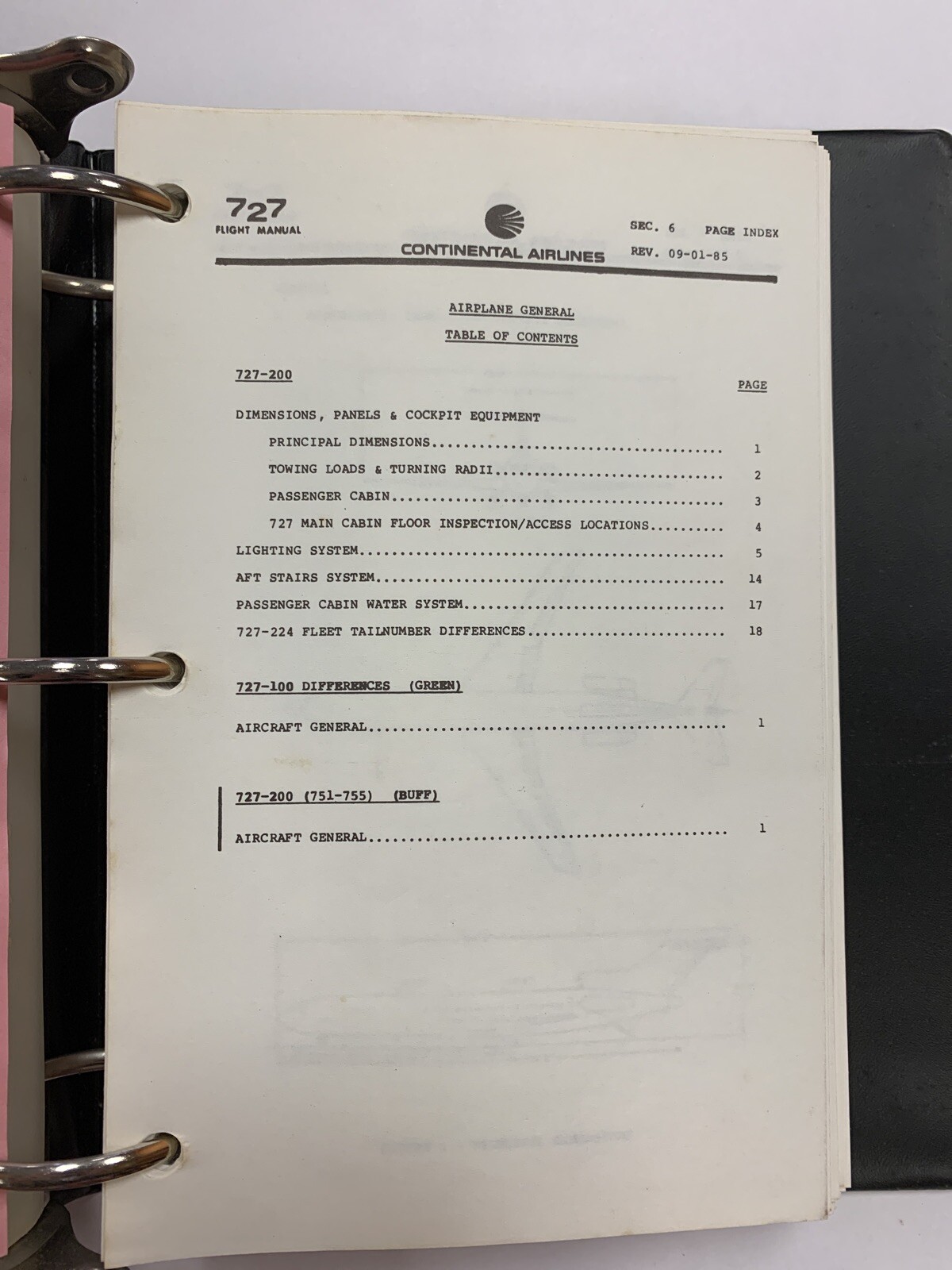 Continental 727 Flight Manual, 2 Volumes - Copy