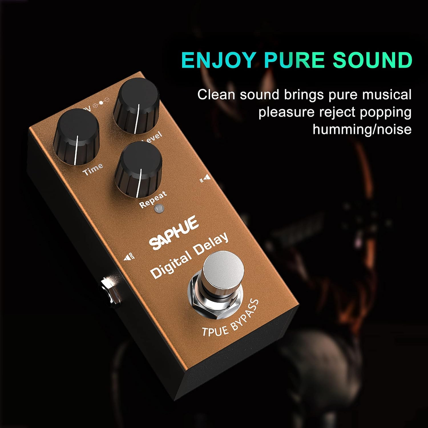 Digital Delay Guitar Effects Pedal Effect Pedals Time/Level/Repeat Knob with Ste
